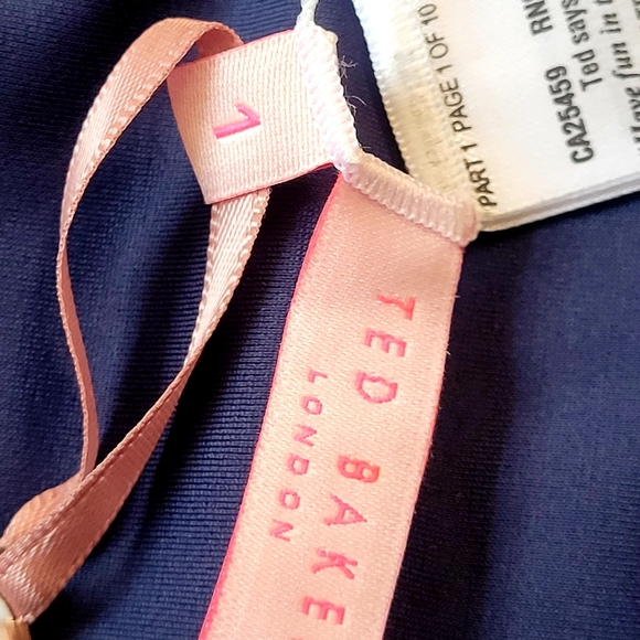 NWT Ted Baker Rope Tie One Piece Swimsuit In Navy 4 - Picture 8 of 9